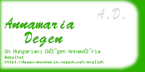 annamaria degen business card